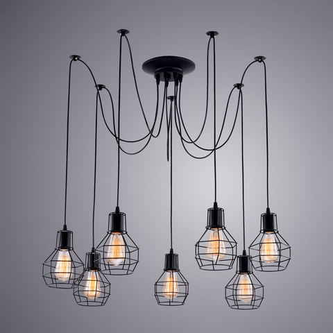 Люстра Arte Lamp Spider A1109SP-7BK