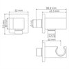 WasserKRAFT A5551.184.237.213 Встраиваемый комплект для биде со шлангом 120 см