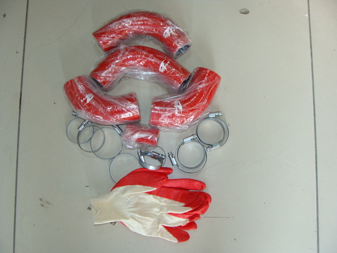 Патрубок 409 двиг. к-т 5 шт. (Хантер Е-3) силикон (redBTR) 103