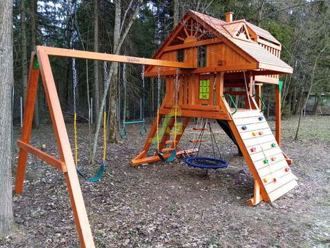 Детская деревянная площадка Крепость Фани Deluxe