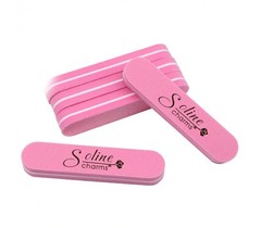 Пилка-баф (шлифовщик) Soline Charms - овал мини 100/180 розовая