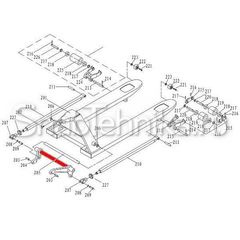 Тележка гидравлическая DF 25 RU (2500 кг, 1150 мм, резиновые колеса)