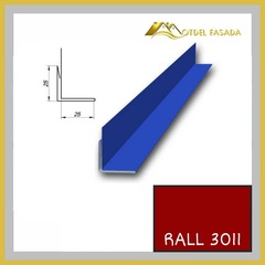 Аквилон для откоса металлический RALL 3011-Красно-коричневый 0,45мм 2м
