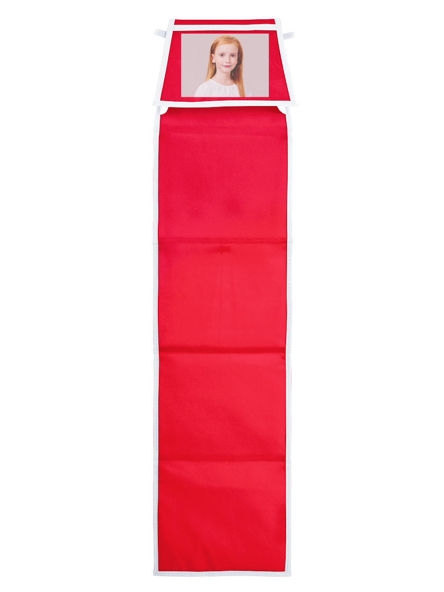 Кармашки в садик для детского шкафчика 85х20 см, Коровка (красный) NEW