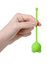 Зеленый силиконовый вагинальный шарик A-Toys с ушками - 