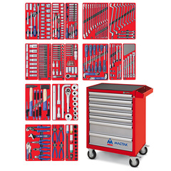 МАСТАК (52-07323R) Набор инструментов "ЭКСПЕРТ" в красной тележке, 323 предмета