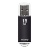 Флешка 16 GB USB 2.0 SmartBuy V-Cut (Черный)