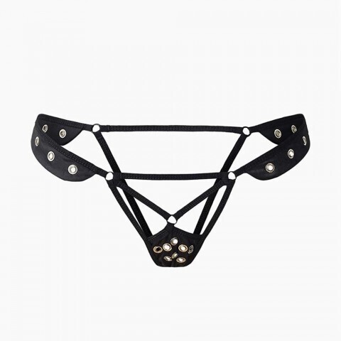 Трусики с доступом и металлическими вставками Le Frivole Easy to love (S/M, 42-44)