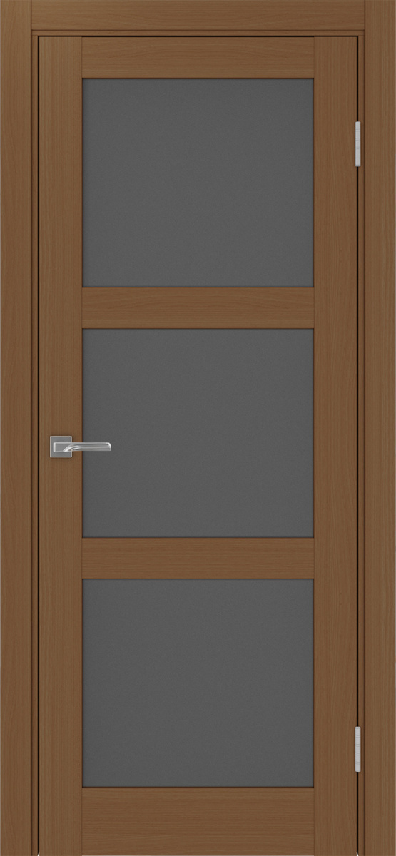 Дверь межкомнатная Оптима Порте Турин 530.222, цвет орех, экошпон, стекло графит