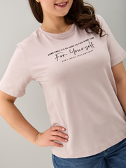 Футболка Фк-194/бежевый-надпись-п