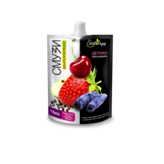 Смузи Детокс BioNergy (жимолость, вишня, клубника, яблоко, семена чиа)  / 120 г / дой-пак