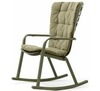 Уличное кресло-качалка Folio агава с зеленой подушкой
