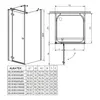 Radaway 31554-01-01L2 Almatea KDJ+S/2L 90*100L*90 хром