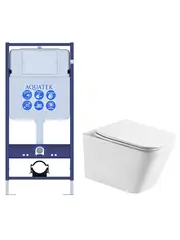 Aquatek SET Aquatek ЛИБРА T SET Aquatek ЛИБРА T (рама Aquatek Standard INS-0000012(без клавиши и крепежа)+унитаз ЛИБРА AQ1505T-00 с тонким сиденьем soft-close TORNADO) фото