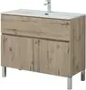 Aquanet 274136 Тумба с раковиной Алвита new 100 напольная 1 ящ., 2 дв.цв.дуб веллингтон белый (274136)