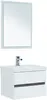Aquanet 259005 Тумба с раковиной Беркли 50 белый глянец/дуб рошелье (259005)