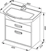 Aquanet 212652 Тумба с раковиной Aquanet Грейс 65 дуб кантербери/белый (2 ящика) (212652)