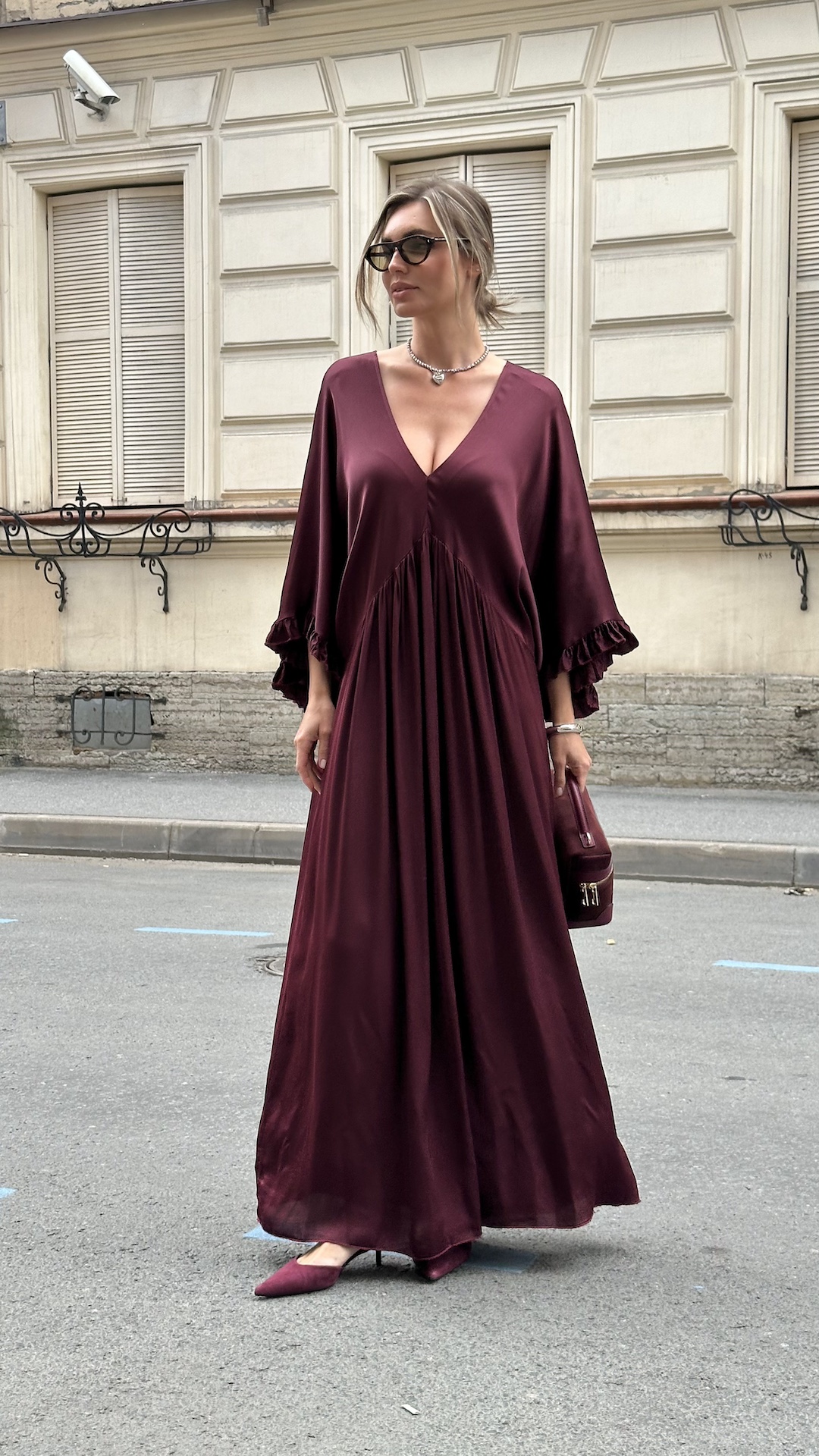 Платье в стиле oversize из струящейся вискозы