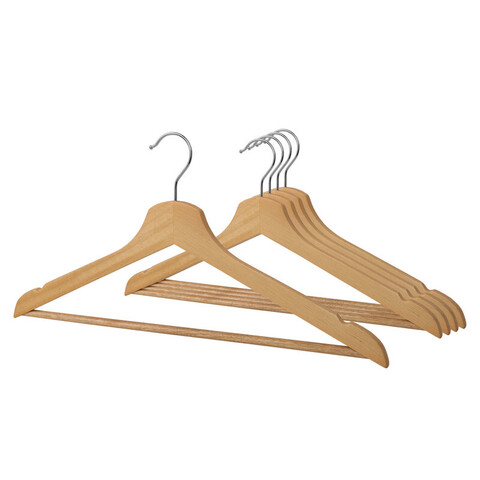 Набор вешалок (плечики) GALGE, размер: 43 см, ( в наборе 5 шт) цвет: естественный