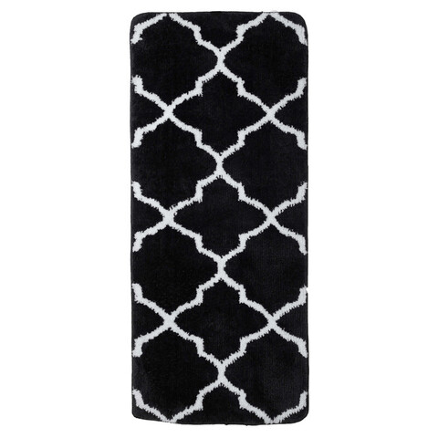 Коврик для ванной комнаты и туалета Norre, 50*120, полиэстер, темно-серый (черный)