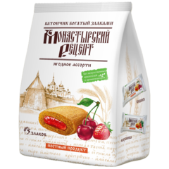 Батончик со злаками «Монастырский рецепт» 300 г. ягодное ассорти Постный продукт