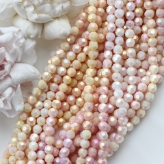 Бусины стеклянные нежный абрикос круглые 6 мм, К145