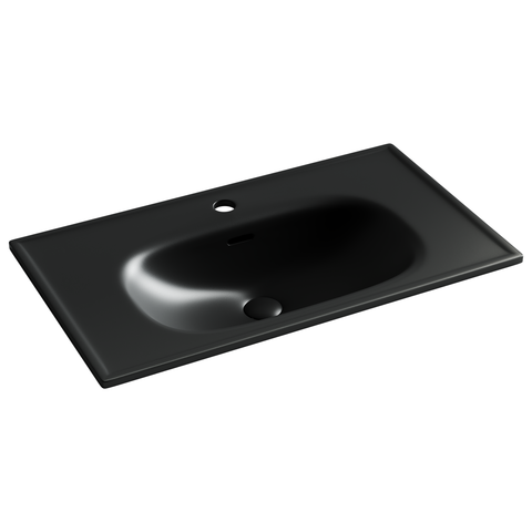 Ceramica Nova CN13002MB Раковина накладная Sabo с отверстием под смеситель 800x460x130, черный матовый