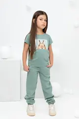 брюки  для девочки  КР 400584/полынь к401
