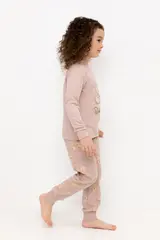 пижама  для девочки  К 1541/кофейный,медвежонок с бантиком