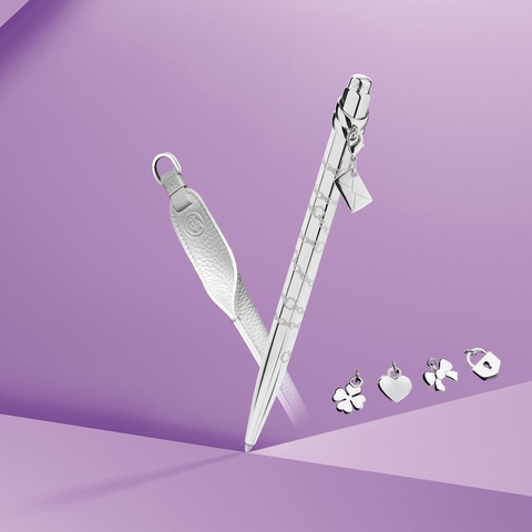 Кожаный футляр Caran d’Ache Ecridor Mademoiselle, Pearlescent Grey (5701.101)