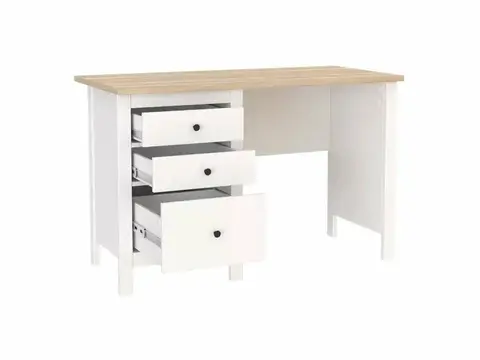 Стол письменный Сага 120х56х76,7 см, белый/ясень