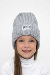шапка  для девочки  КВБ 20328/ш/св.серый меланж