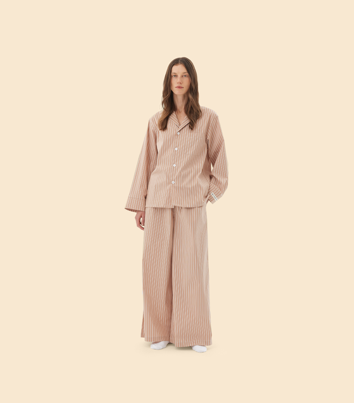 Пижама BEIGE STRIPES - Бежевый - Small