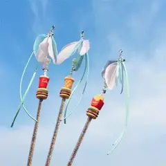 Зоо Няня игрушка для кошек Дразнилка с гамбургером, разноцветная 44см