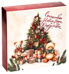 НАБОР ШОКОЛАДНЫХ КОНФЕТ "СЧАСТЛИВОГО НОВОГО ГОДА И РОЖДЕСТВА" 100 г