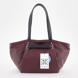 Сумка Саломея 341 гладкий бордо + черный