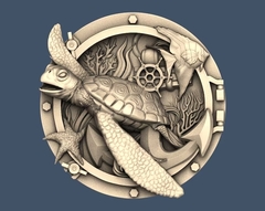 Силиконовый молд Медальон Черепаха