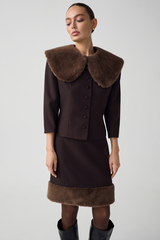 Юбка с отстегивающимся мехом