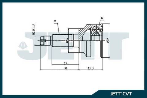 ШРУС внешний JETT V41-4144