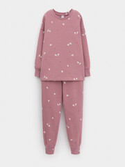 пижама  для девочки  К 1587/морозная вишня,зайки на поляне