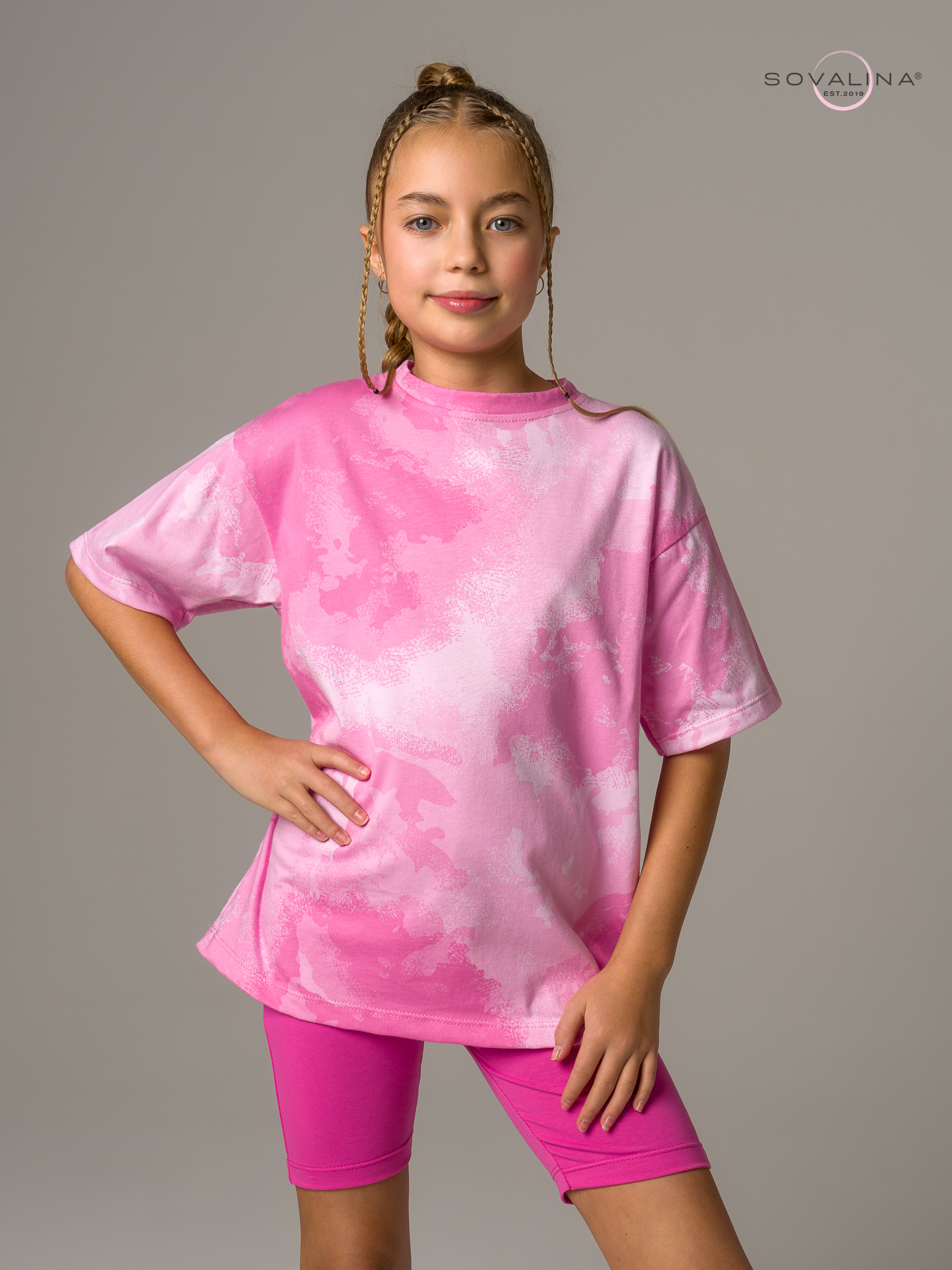 Костюм Актив MAX тайдай розовый-ягода