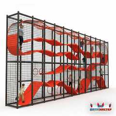 Плоский детский лабиринт «Оранжевая волна», 16×1,2×5 м