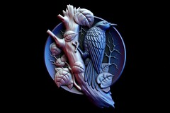 Силиконовый молд Дятел (медальон) № 0468 -м