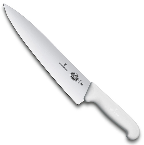 Кухонный разделочный нож Victorinox (5.2007.25) длина лезвия 25 см., цвет белый - Wenger-Victorinox.Ru