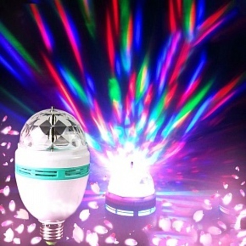 Диско-лампа вращающаяся LED full color rotating lamp