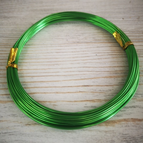 Проволока для рукоделия Зеленая 1 мм. (10 метров)