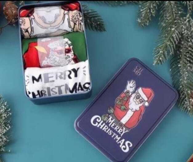 Носочки 3 шт в новогодней упаковке (муж)