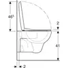 Комплект из подвесного унитаза Renova, T54 (203040)  и сиденья  с видимым крепежом.