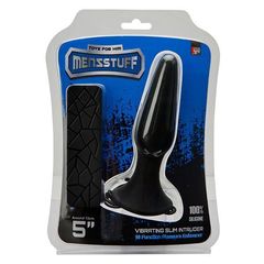 Чёрная вибропробка MENZSTUFF 5INCH SLIM INTRUDER BUTT PLUG - 13 см. - 