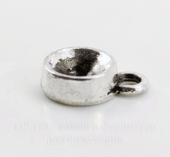 Сеттинг - основа - подвеска для страза 7 мм (цвет - античное серебро) 13х9 мм